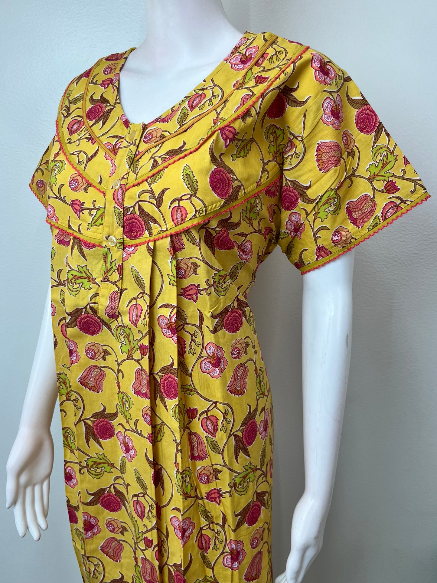 Yellow Pure Cotton Nighty Soft & Breathable