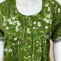 Green Pure Cotton Nighty Elegant & Breathable