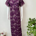 Violet Pure Cotton Nightgown Elegant & Breathable