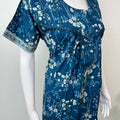 Electric Blue Pure Cotton Nightgown for Women