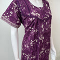 Violet Pure Cotton Nightgown Elegant & Breathable