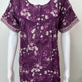 Violet Pure Cotton Nightgown Elegant & Breathable