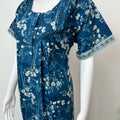 Electric Blue Pure Cotton Nightgown for Women