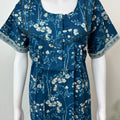 Electric Blue Pure Cotton Nightgown for Women