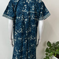 Electric Blue Pure Cotton Nightgown for Women