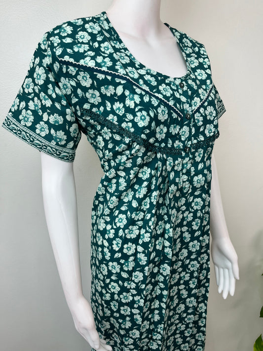 Sea Green Pure Cotton Nightgown