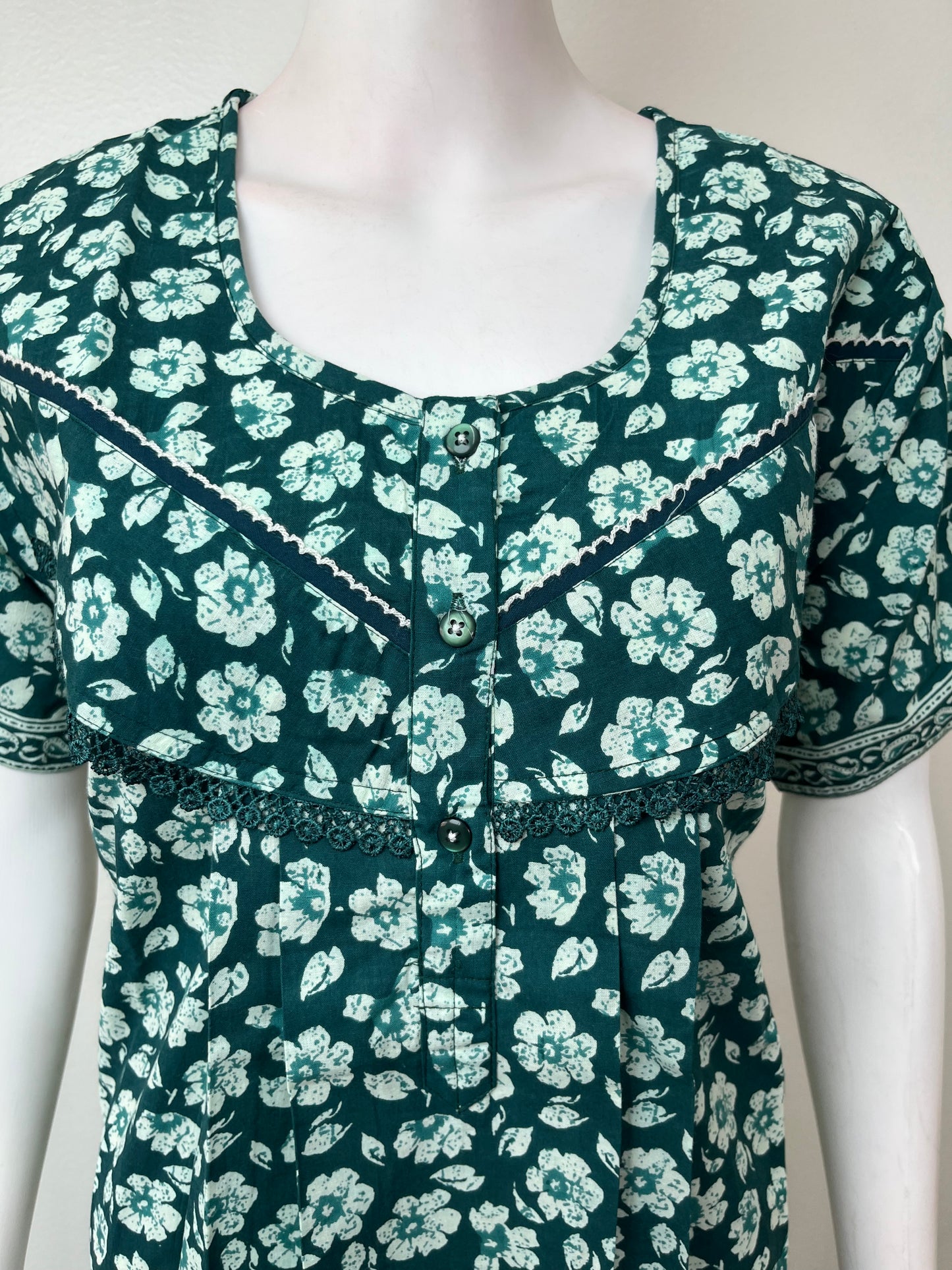 Sea Green Pure Cotton Nightgown