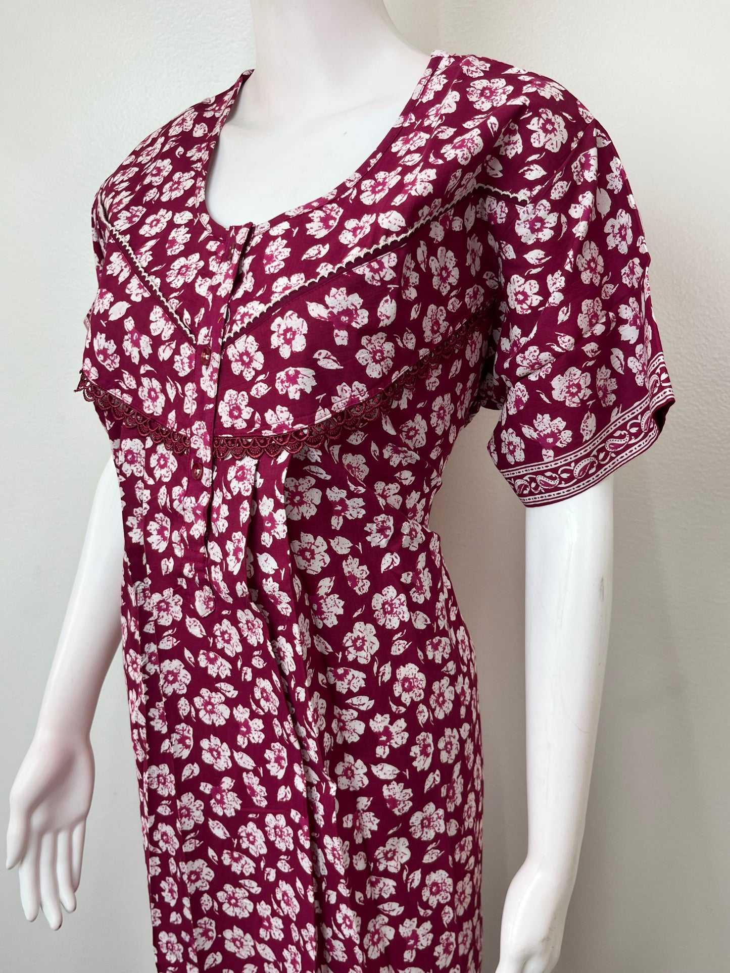 Purple Pure Cotton Women's Nighty