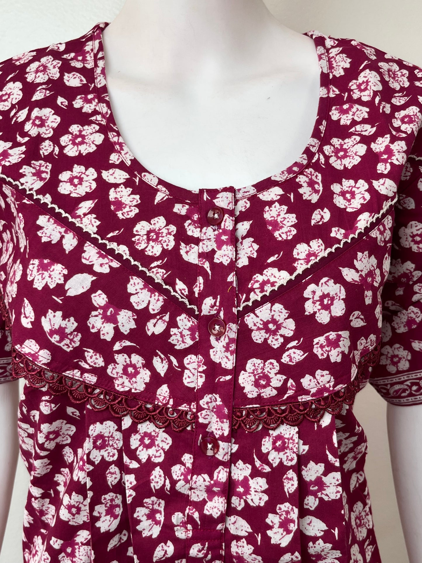 Purple Pure Cotton Women's Nighty