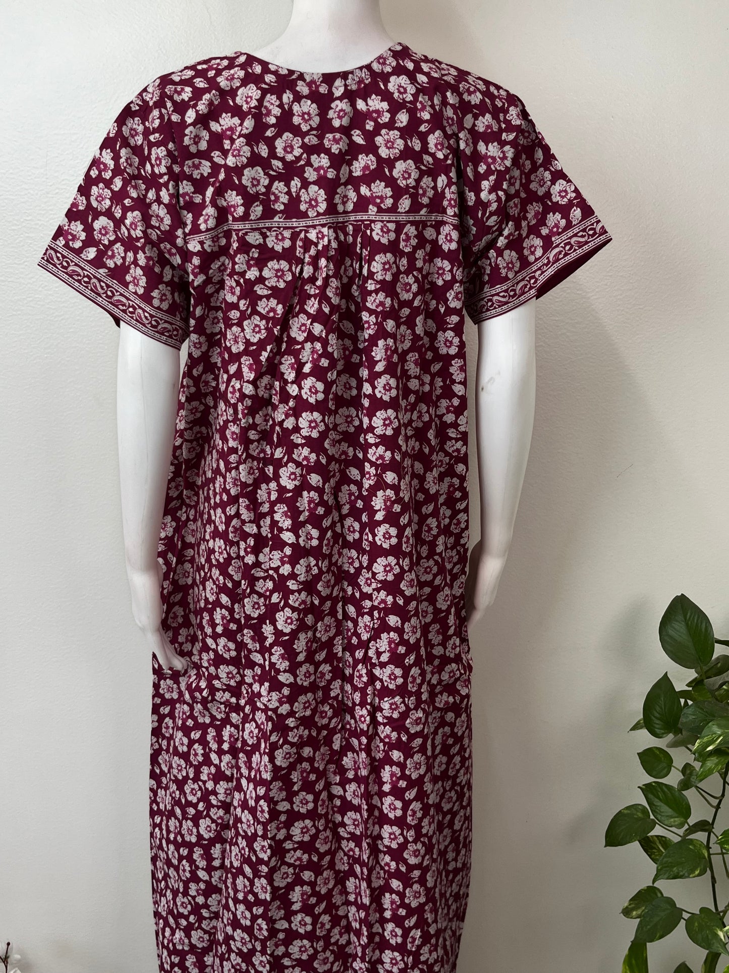 Purple Pure Cotton Women's Nighty