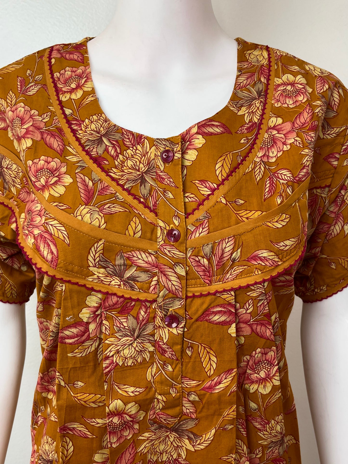 Floral Printed 100% Cotton Nighty for Women