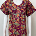Wine Pure Cotton Nightgown Soft & Comfortable