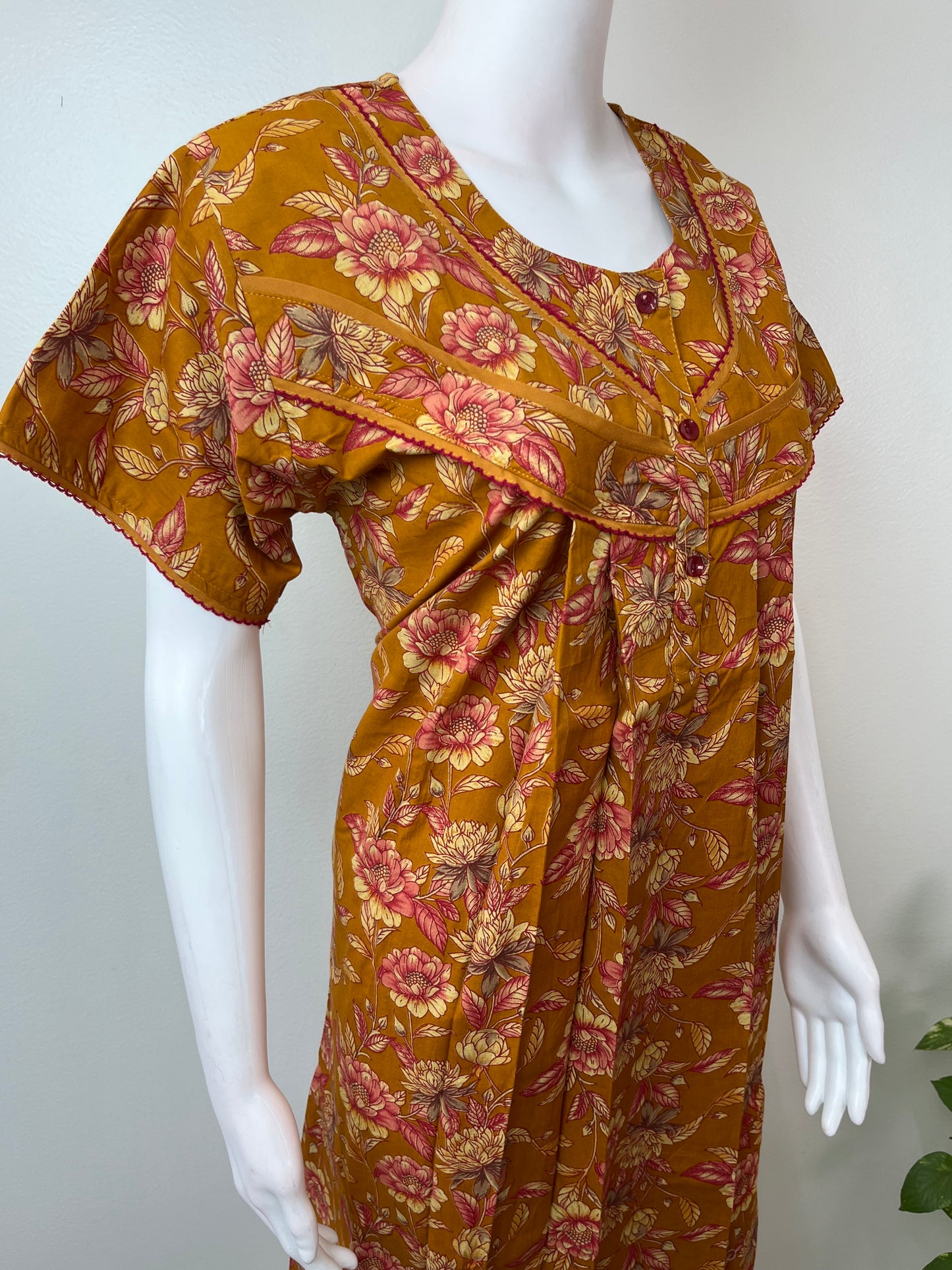 Floral Printed 100% Cotton Nighty for Women