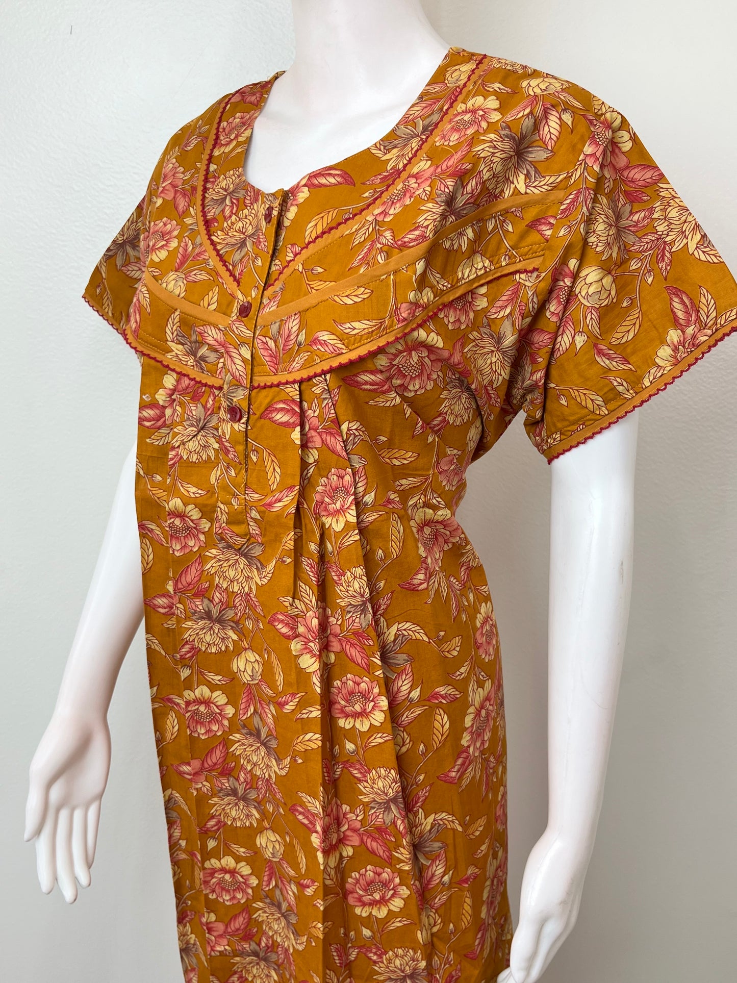 Floral Printed 100% Cotton Nighty for Women