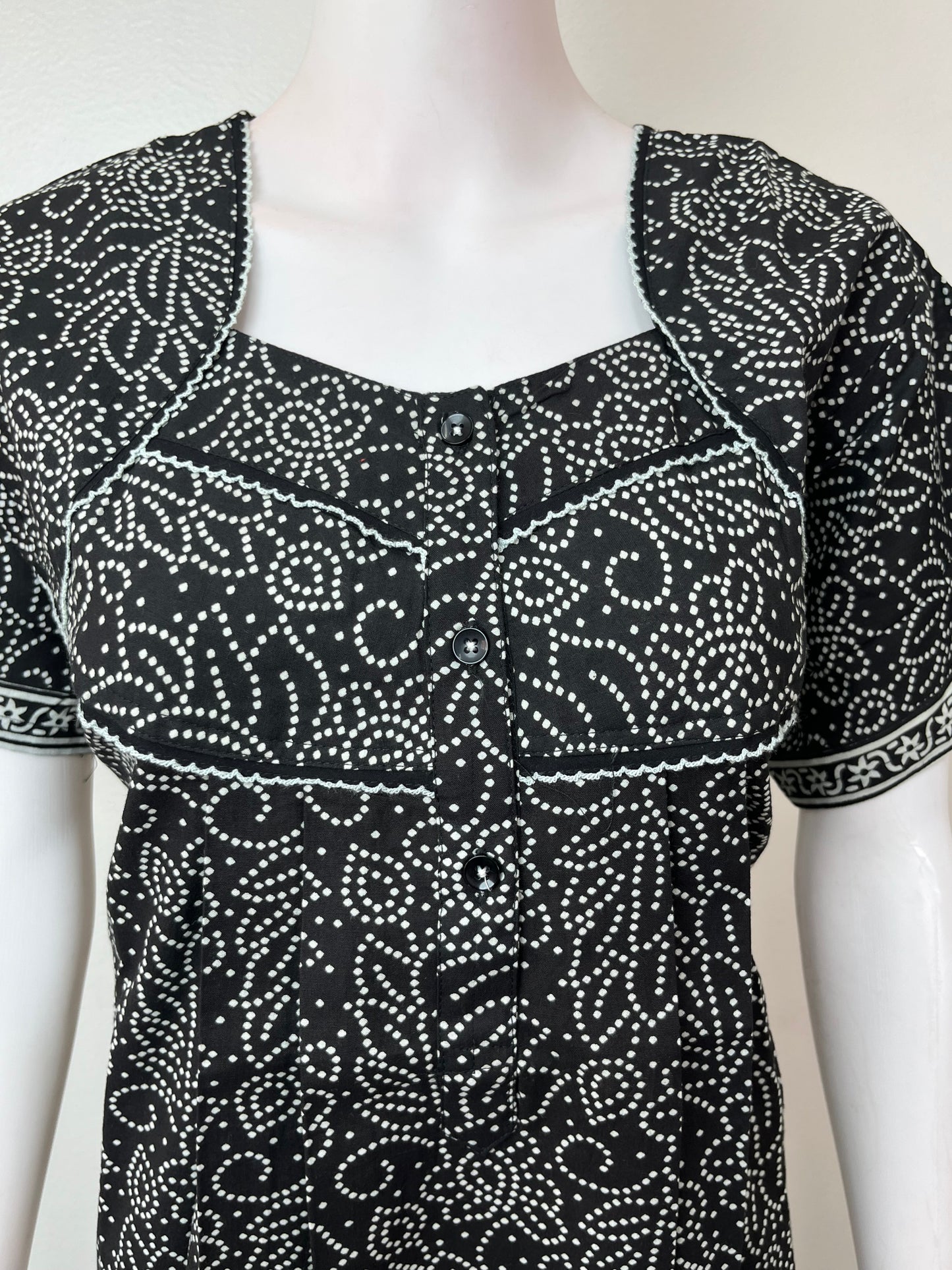 Black Pure Cotton Nighty Soft & Comfortable