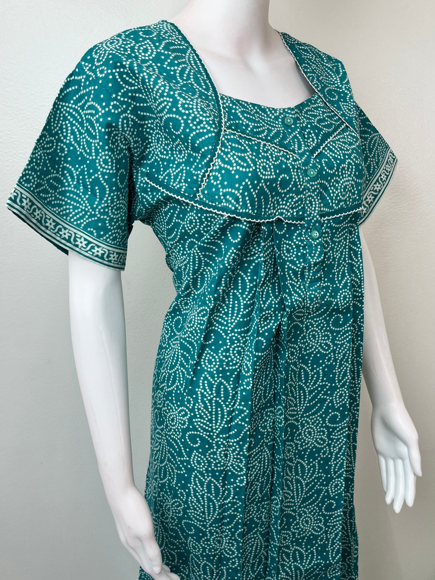 Turqoise 100% Cotton Nighty for Women