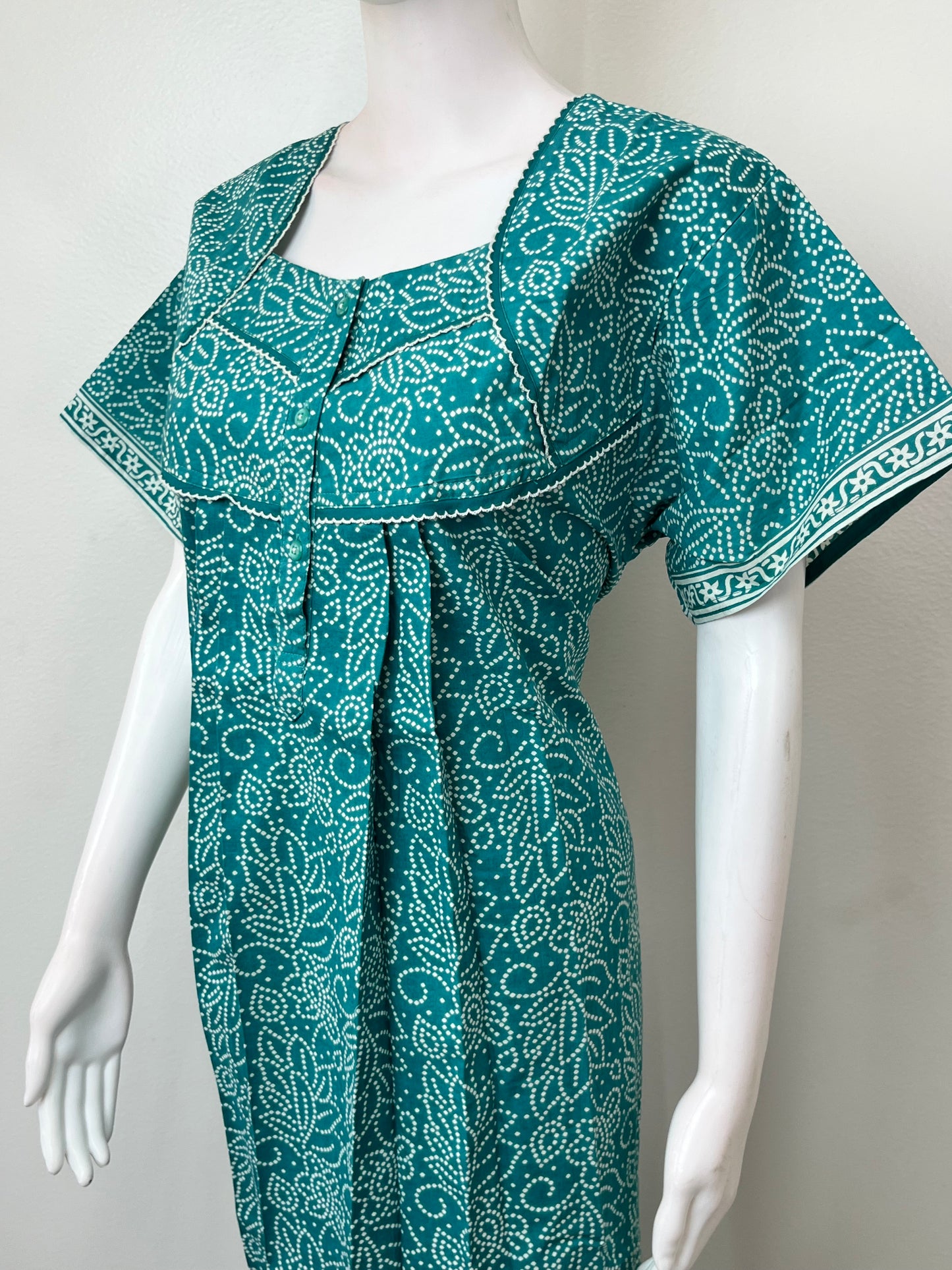 Turqoise 100% Cotton Nighty for Women