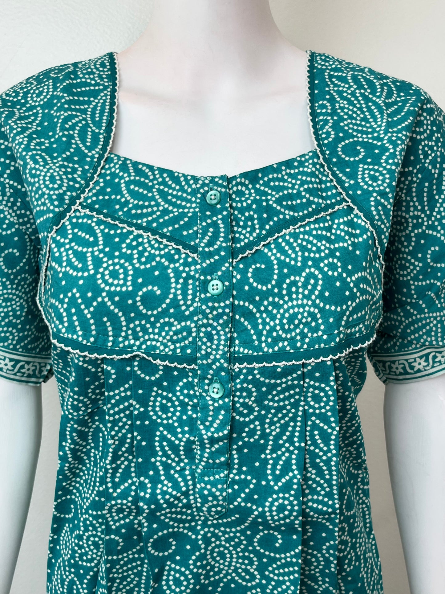 Turqoise 100% Cotton Nighty for Women