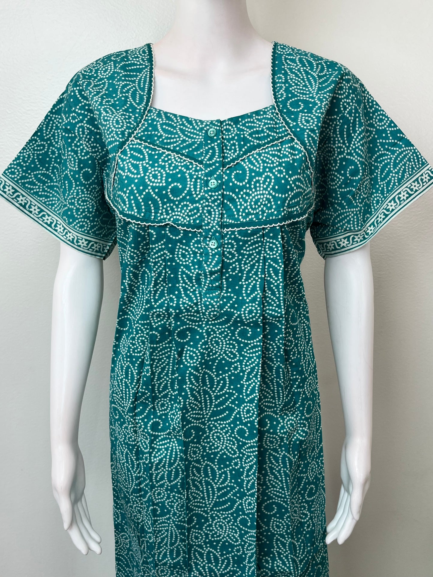 Turqoise 100% Cotton Nighty for Women