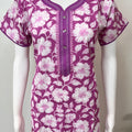 Purple Floral Printed 100% Cotton Nighty
