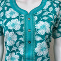Sea Green Pure Cotton Nightgown Soft & Comfortable