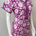 Purple Floral Printed 100% Cotton Nighty