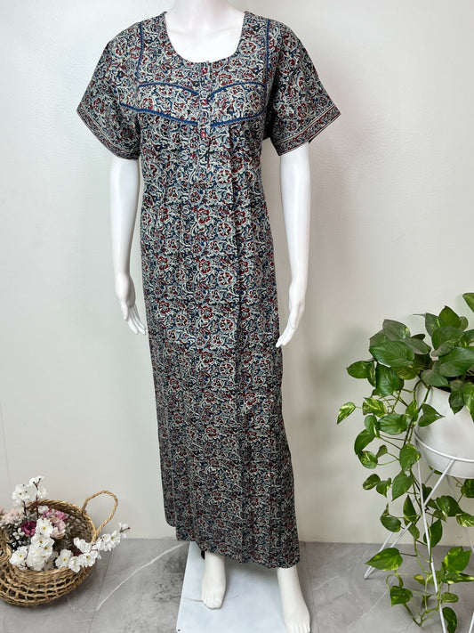 Black & Blue 100% Cotton Nightgown