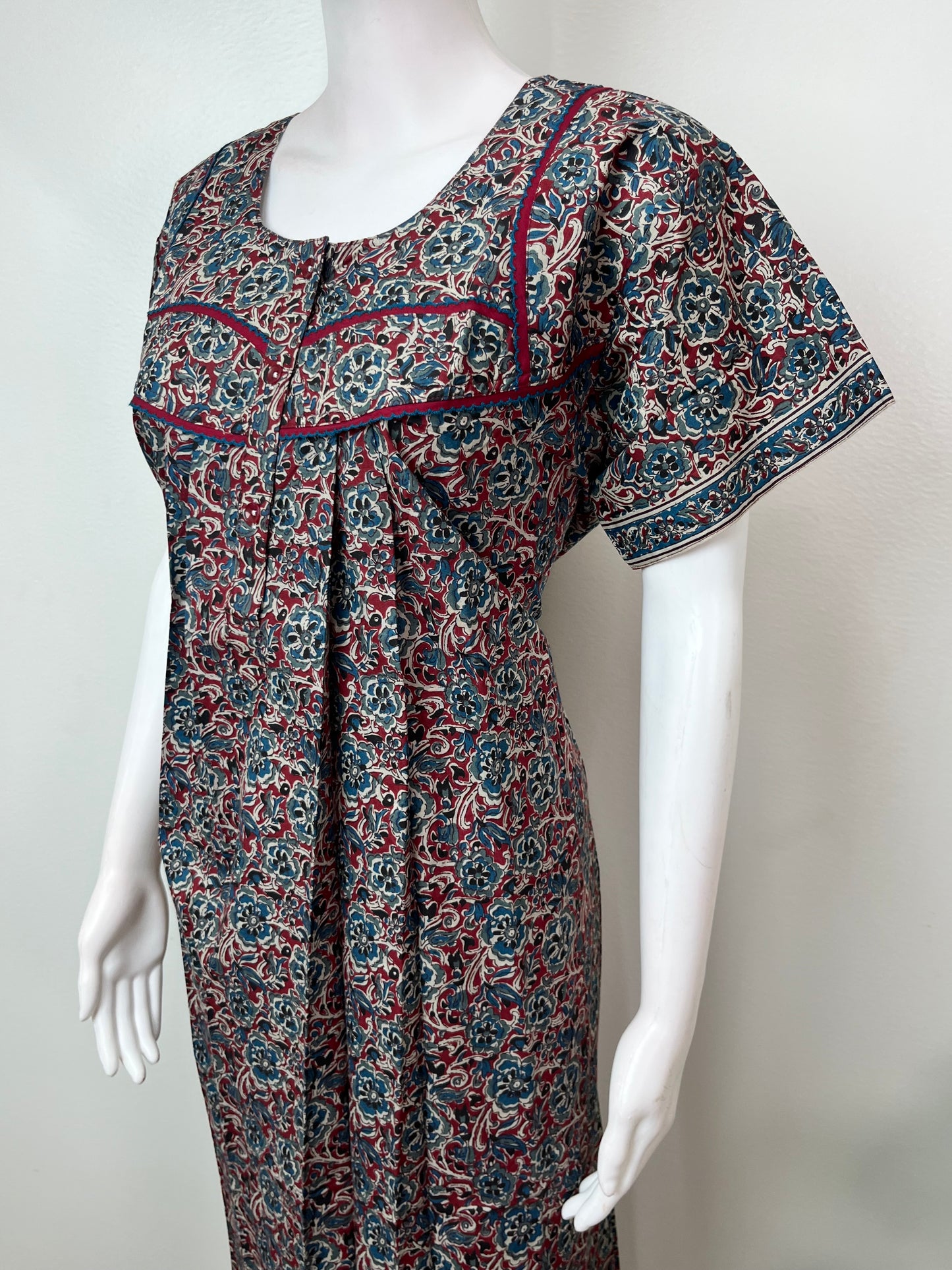 Maroon Pure Cotton Nighty Elegant & Breathable