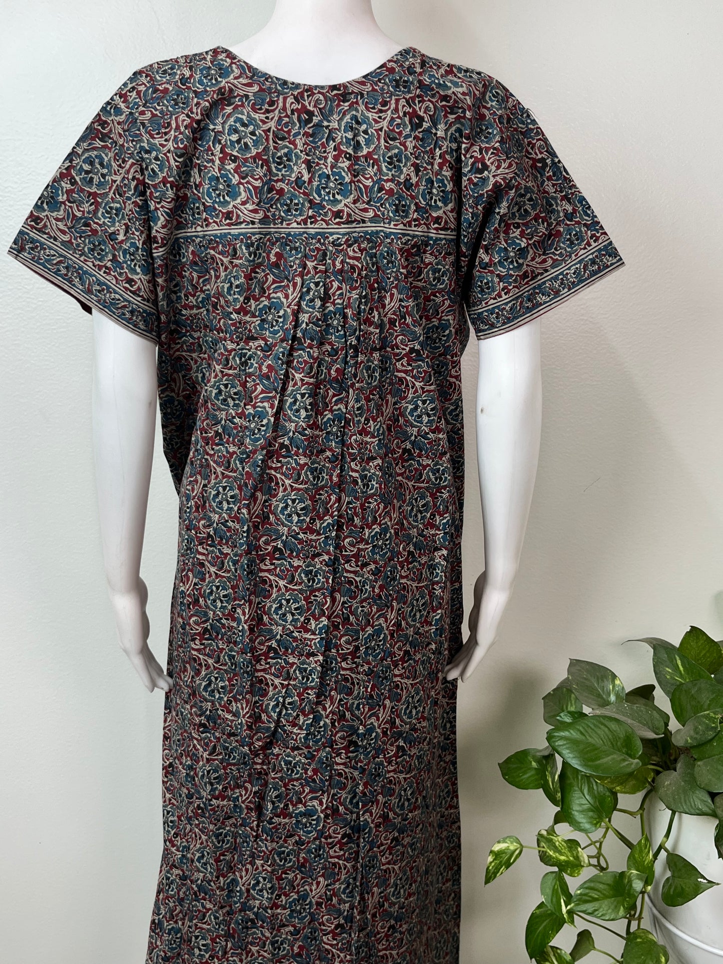 Maroon Pure Cotton Nighty Elegant & Breathable
