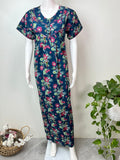 Royal Blue 100% Cotton Nightgown