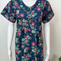 Royal Blue 100% Cotton Nightgown
