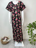 Black Pure Cotton Elegant & Breathable Nightgown