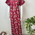 Maroon Pure Cotton Nighty Soft & Comfortable