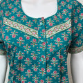 Teal 100% Cotton Nighty for Women