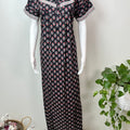 Black Elegant & Breathable Pure Cotton Nightgown
