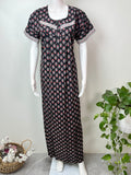 Black Elegant & Breathable Pure Cotton Nightgown
