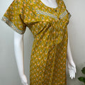 Mustard Pure Cotton Nightgown Soft & Comfortable