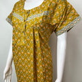 Mustard Pure Cotton Nightgown Soft & Comfortable