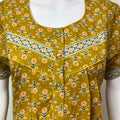 Mustard Pure Cotton Nightgown Soft & Comfortable