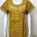 Mustard Pure Cotton Nightgown Soft & Comfortable