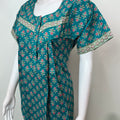 Teal 100% Cotton Nighty for Women