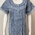 Gray Pleated Style 100% Cotton Nightgown
