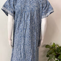 Gray Pleated Style 100% Cotton Nightgown