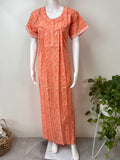 Orange Pure Cotton Women's Nightgown