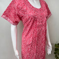 Hot Pink Pure Cotton Nighty Elegant & Breathable