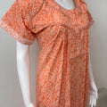 Orange Pure Cotton Women's Nightgown