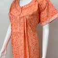 Orange Pure Cotton Women's Nightgown