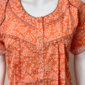 Orange Pure Cotton Women's Nightgown