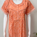 Orange Pure Cotton Women's Nightgown
