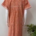 Orange Pure Cotton Women's Nightgown